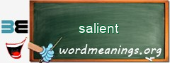 WordMeaning blackboard for salient
